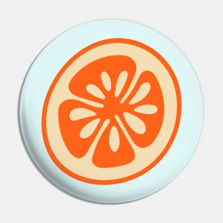 BIG ORANGE Tropical Citrus Summer Fruit Slice - UnBlink Studio by Jackie Tahara Pin