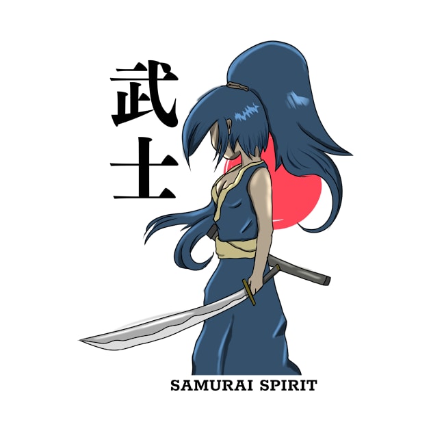 Samurai T-Shirt by Melchi