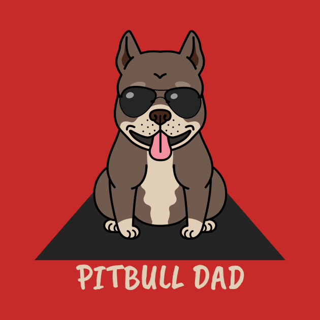 Cute Pitbull Dad Dog by DUCO