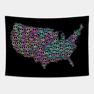 AMERICAN PEACE MAP Tapestry