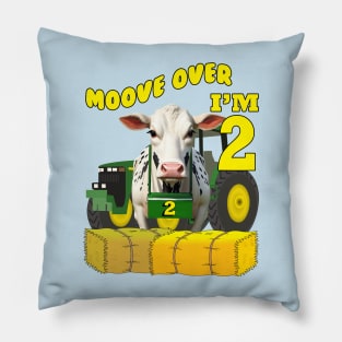 Kids Birthday 2 Years Old Farm Theme Pillow