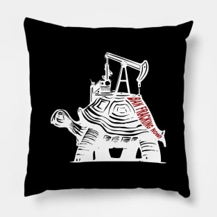 'Ban Fracking Now' Food and Water Relief Shirt Pillow