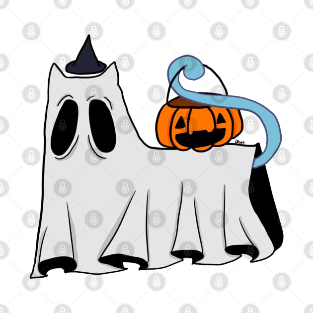 Trick-Or-Treat Ghost Cat by Art_by_Devs