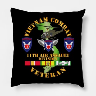 Vietnam Combat Air Assault Veteran w 11th Air Aslt Div SSI V1 Pillow