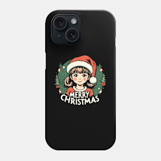 Cute Christmas anime girl Phone Case