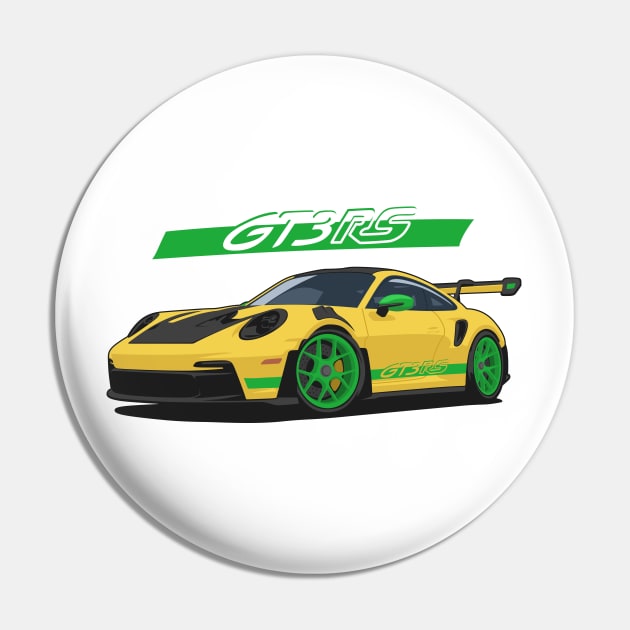 Car 911 gt3 rs yellow green Pin by creative.z