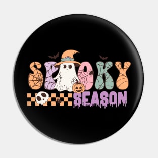 Retro Halloween Spooky season Funny Pin