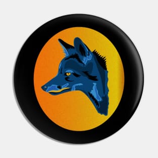 Azure Camouflage Fox Pin