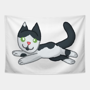 Floppy Cat [Black And White] Tapestry