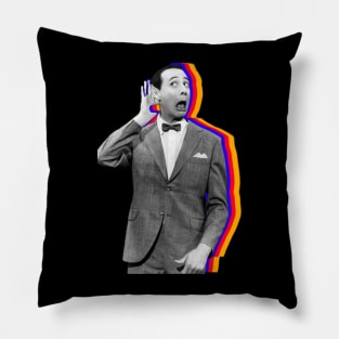 pee wee herman funny face in vintage design Pillow