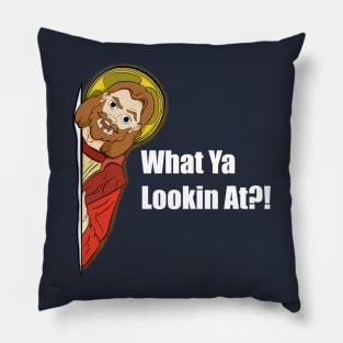 Jesus Meme What Ya Lookin At Pillow