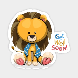 Get Well Soon Cute Lion Magnet