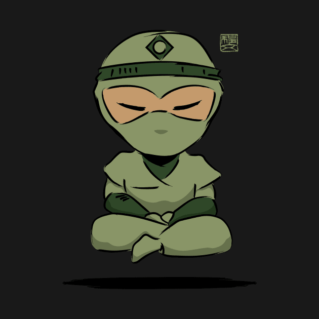 Meditating Ninja - Focus by spotcolor