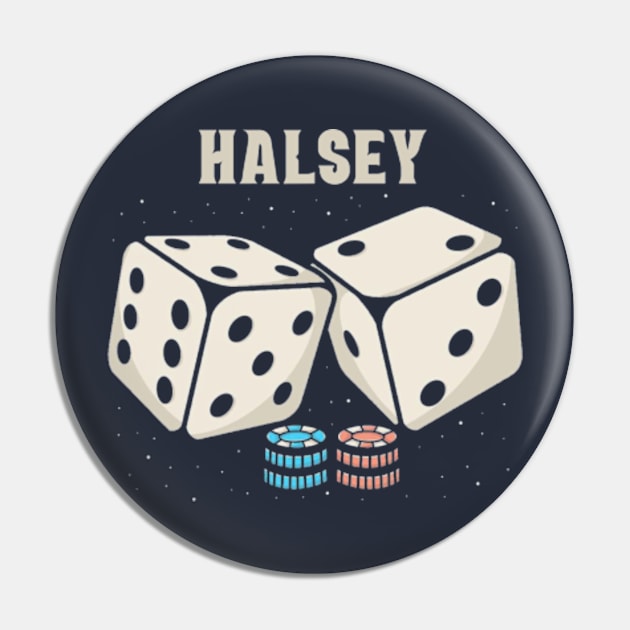 Dice Halsey Pin by Hsamal Gibran