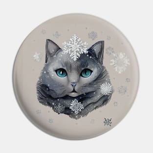 Snowflake Cat Pin