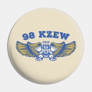 Vintage 70s KZEW 98 Dallas Pin