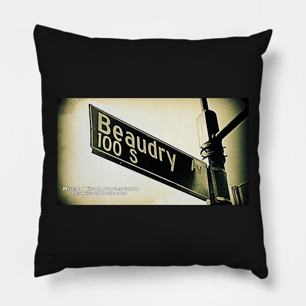 Beaudry Avenue, Los Angeles, California by Mistah Wilson Pillow by MistahWilson