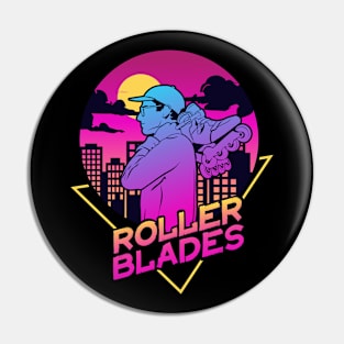 Vintage Rollerblades Gift Roller Skating Retro Design Pin