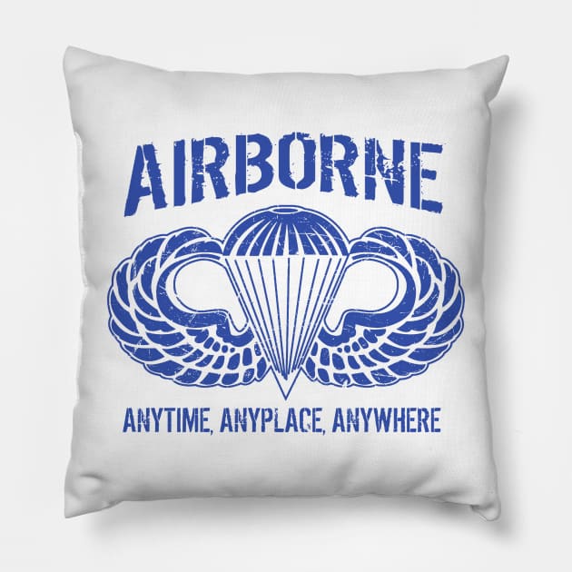 Army Airborne Paratrooper Pillow by Distant War