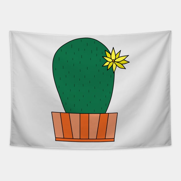 Cute Cactus Design #30: First Price Flower Cactus Tapestry by DreamCactus