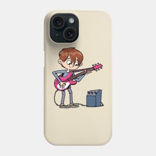 boy plays an electric guitar Phone Case