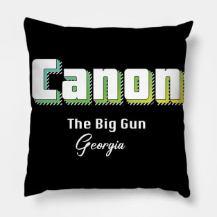 Canon Georgia Yellow Text Pillow