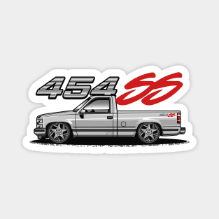 Chevy 454 SS Pickup Truck (Ultra White) Magnet