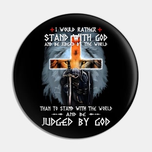 Judged By God Pin