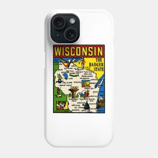 Vintage Wisconsin Decal Phone Case