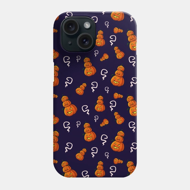 Stack of Pumpkins - Halloween Pattern Phone Case by vanyroz