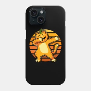 Dabbing Cat Halloween Pumpkin Dance Phone Case