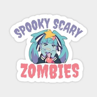 Spooky Scary Zombie Magnet