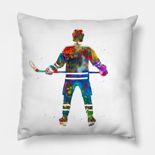 Hockey Player Girl Pillow