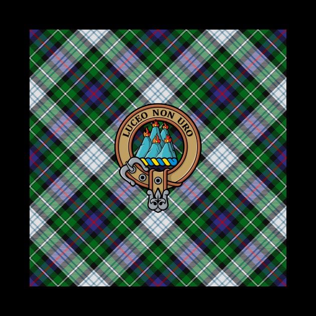 Clan MacKenzie Crest over Dress Tartan by sifis