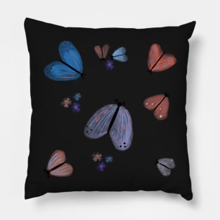 Watercolor Moths Pillow