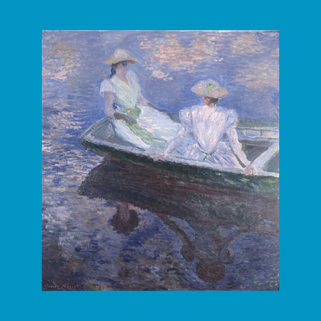 On the Boat - Claude Monet by KargacinArt