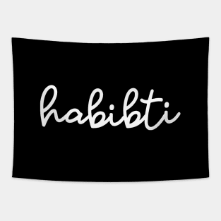 habibti - white Tapestry