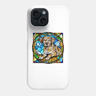 Stained Glass Catahoula Leopard Dog Phone Case