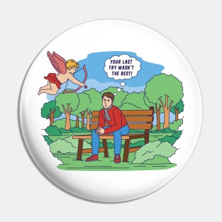 Funny Cupid love comic Pin