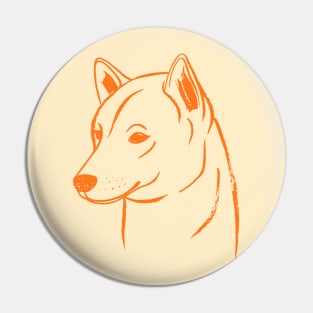 Shiba Inu (Beige and Orange) Pin