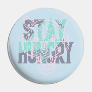 Stay Hungry Easter Regal Pink Pin