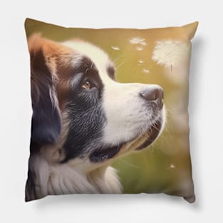 Saint Bernard Dog Pet Animal Tranquil Pillow