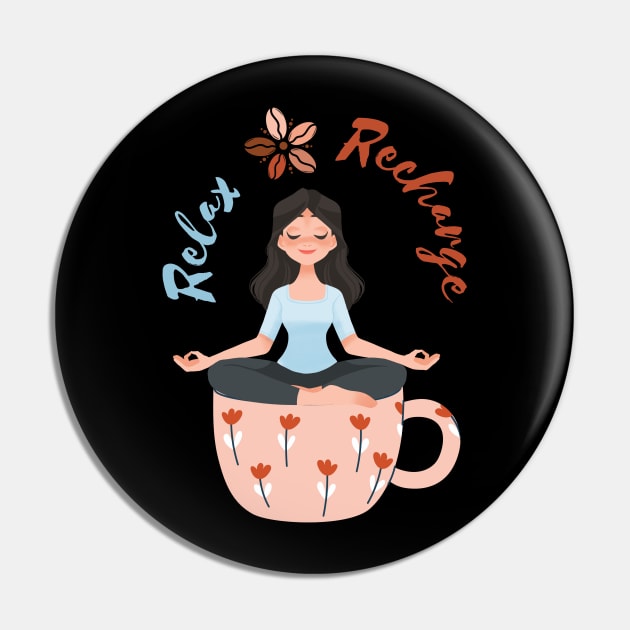 Relax and Recharge - For Coffee Lovers Pin by Mangú Shop RD