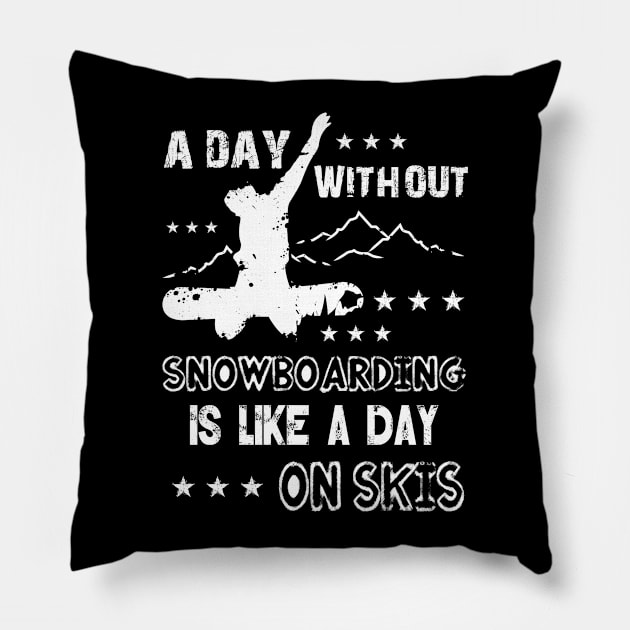 Snowboarding Pillow by Stoney09