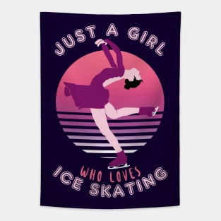 Just A Girl Who Loves Ice Skating Tapestry