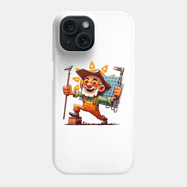 Solar Farmer Illustration Phone Case by Dmytro