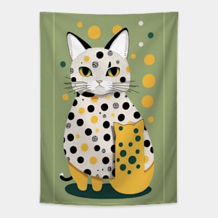 Paws and Polka Dots: A Feline Ballet Tapestry