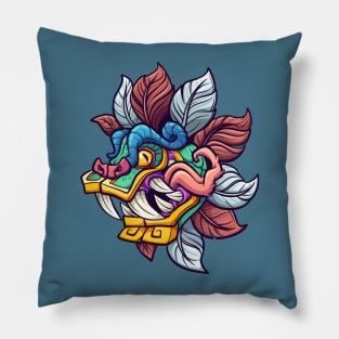 Quetzalcoatl head Pillow