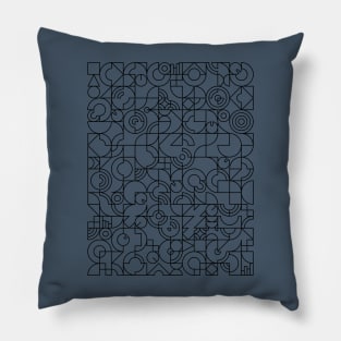 Electronic Music Producer Mosaic Pattern Black Pillow