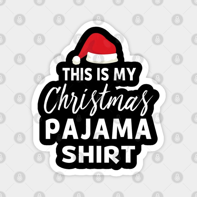 This Is My Christmas Pajama Santa Xmas Holiday Party Magnet by Mitsue Kersting